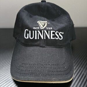 H3 Sportsgear Guinness Beer Black Embroidered Adjustable Curved Bill Hat